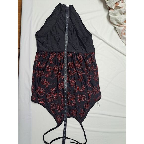Calvin Klein Black Energy Multi Printed Blouson One-Piece Swimsuit US 16 - Picture 10 of 13